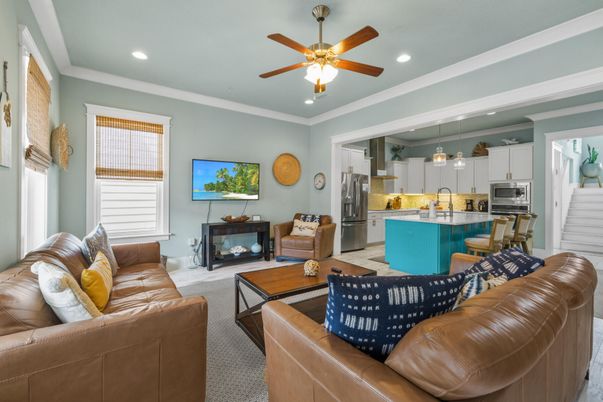 Interior, Kitchen, Living room, Pendant Lights, Recessed Lighting, Stainless Steel Appliances