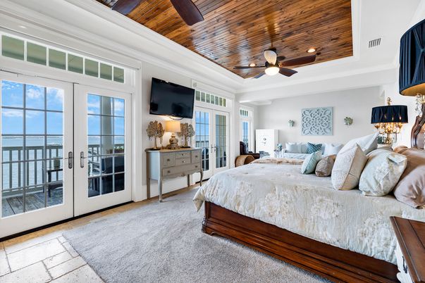 Bedroom, Interior, Recessed Lighting, Wooden Ceilings