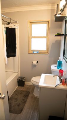 Bathroom, Interior, Wood Texture Flooring