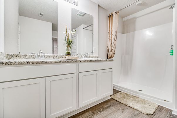 Bathroom, Interior, Wood Texture Flooring