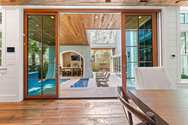 Dining room, Interior, Wood Texture Flooring