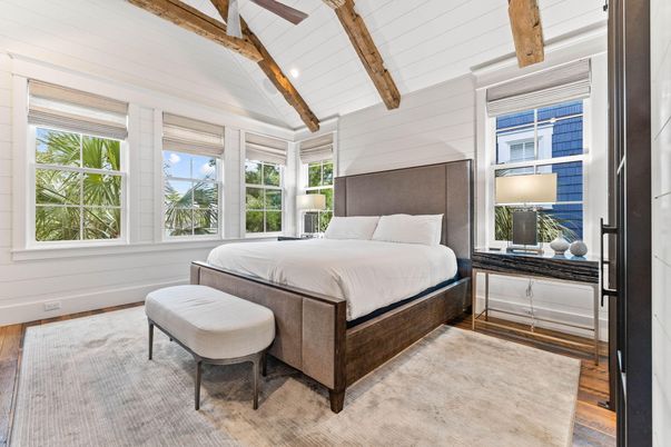 Bedroom, Interior, Wooden Beams, Wood Texture Flooring