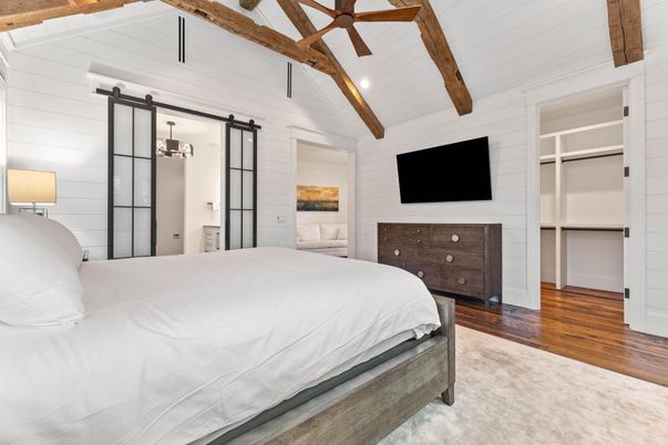 Bedroom, Interior, Wooden Beams, Wood Texture Flooring