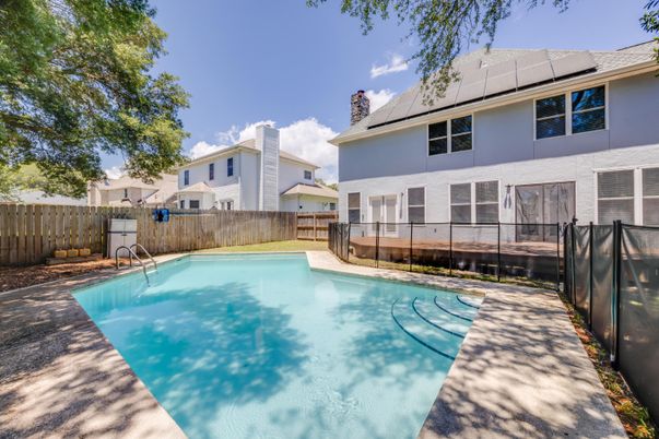 Exterior, Pool, Solar Panels