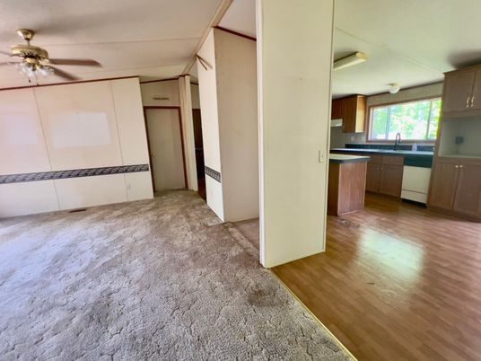 Empty room, Interior, Kitchen, Wood Texture Flooring