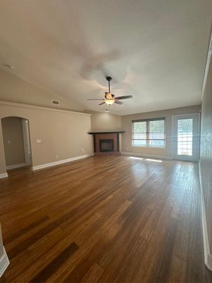 Empty room, Fireplace, Interior, Wood Texture Flooring