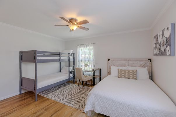 Bedroom, Interior, Wood Texture Flooring