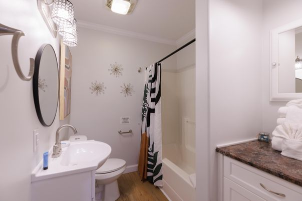 Bathroom, Interior, Wood Texture Flooring