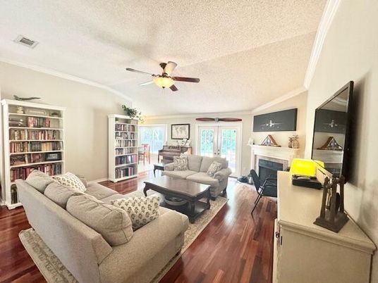 Fireplace, Interior, Living room, Wood Texture Flooring