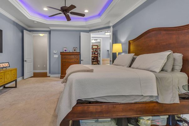 Bedroom, Interior, Recessed Lighting