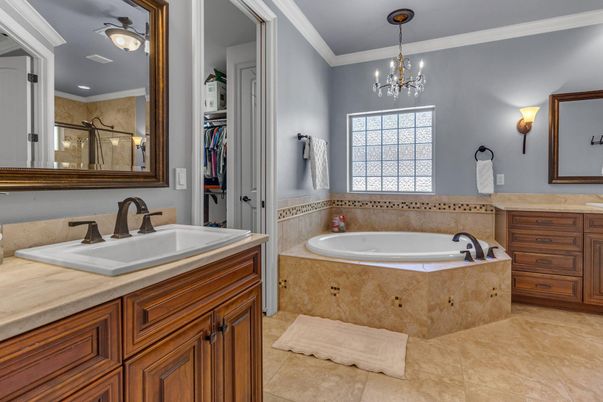 Bathroom, Chandelier, Interior