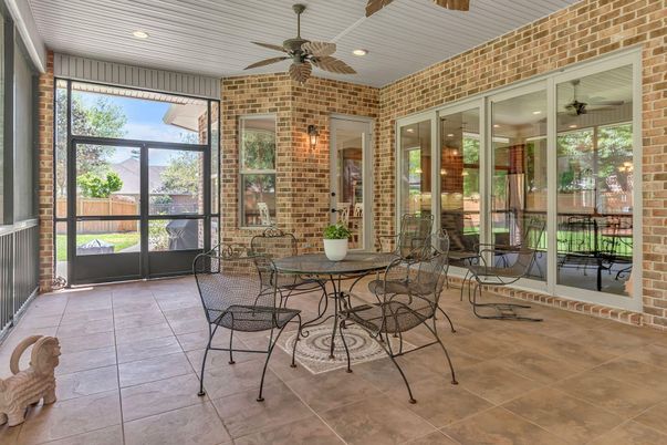Interior, Recessed Lighting, Stone Walls, Sun Room