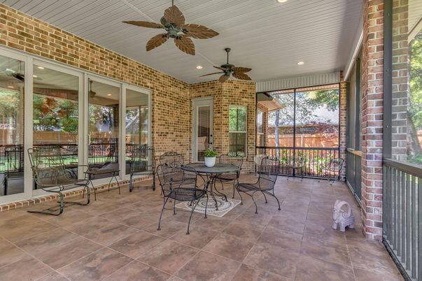 Interior, Recessed Lighting, Stone Walls, Sun Room