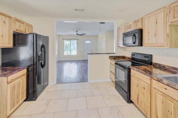 Interior, Kitchen, Wood Texture Flooring