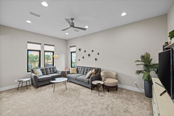Interior, Living room, Recessed Lighting