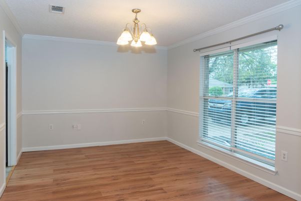 Empty room, Interior, Pendant Lights, Wood Texture Flooring