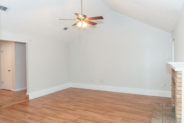 Empty room, Fireplace, Interior, Wood Texture Flooring