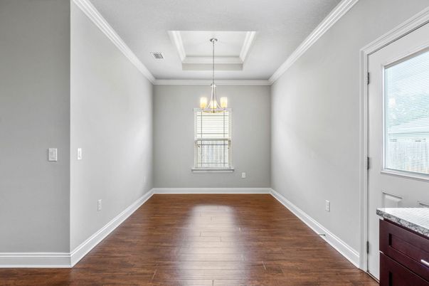 Chandelier, Empty room, Interior, Wood Texture Flooring