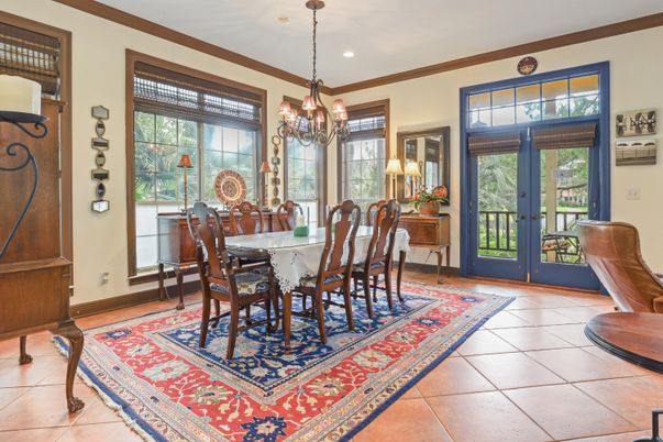 Chandelier, Dining room, Interior, Recessed Lighting