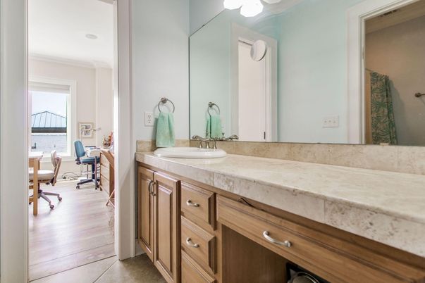 Bathroom, Dual Sink Vanities, Interior, Wood Texture Flooring