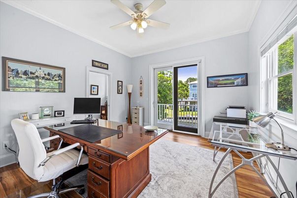 Home Office, Interior, Wood Texture Flooring