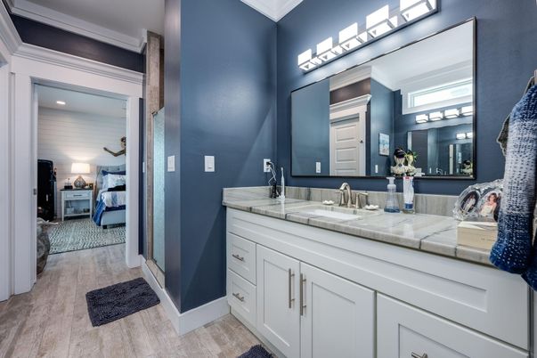 Bathroom, Bedroom, Dual Sink Vanities, Interior, Recessed Lighting, Tile Countertops