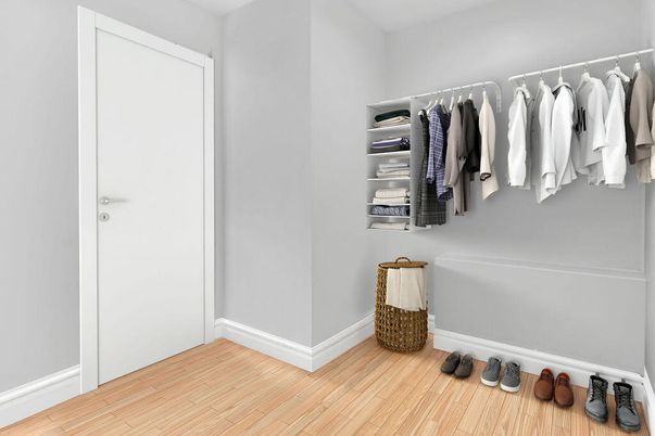 Interior, Walk-in Closets, Wood Texture Flooring
