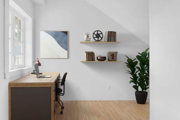Home Office, Interior, Wood Texture Flooring