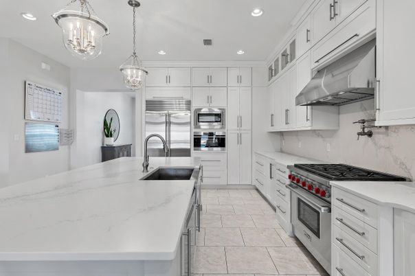 Interior, Kitchen, Pendant Lights, Recessed Lighting, Stainless Steel Appliances