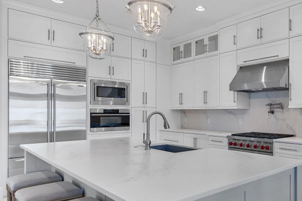 Interior, Kitchen, Pendant Lights, Recessed Lighting, Stainless Steel Appliances