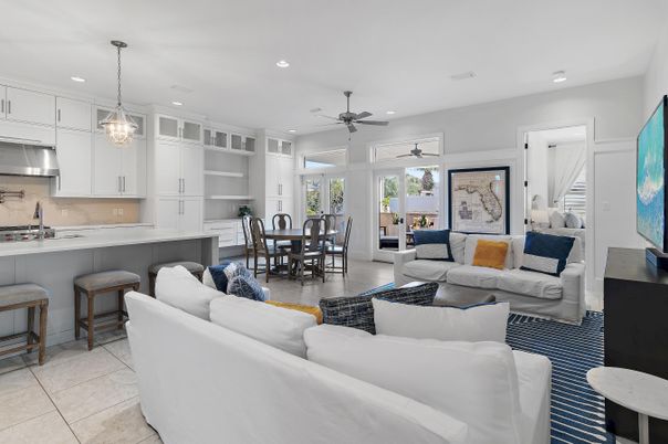 Dining room, Interior, Kitchen, Living room, Pendant Lights, Recessed Lighting