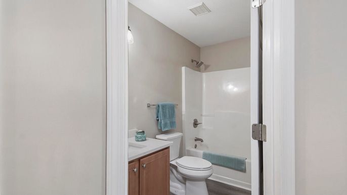 Bathroom, Interior, Wood Texture Flooring