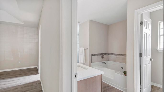 Bathroom, Interior, Wood Texture Flooring