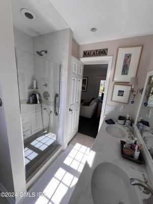 Bathroom, Dual Sink Vanities, Glass Shower, Interior