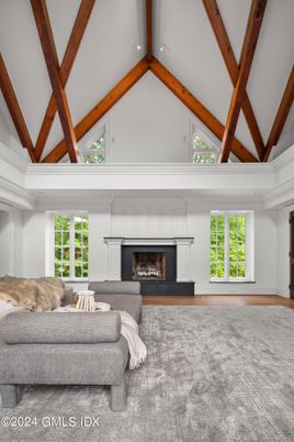 Fireplace, Interior, Wooden Beams