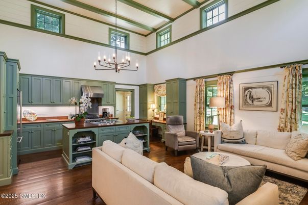 Chandelier, Interior, Kitchen, Living room, Pendant Lights, Wood Texture Flooring
