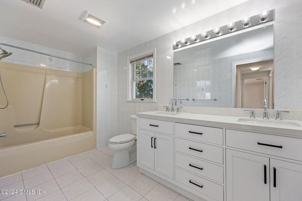 Bathroom, Dual Sink Vanities, Glass Shower, Interior