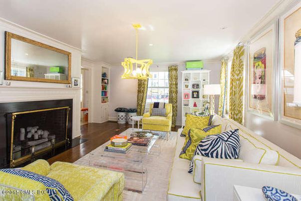 Fireplace, Interior, Living room, Pendant Lights, Recessed Lighting, Wood Texture Flooring