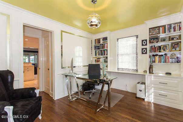 Home Office, Interior, Pendant Lights, Wood Texture Flooring
