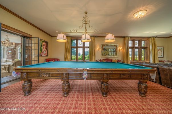 Billiard Table, Game Room, Interior, Pendant Lights, Recessed Lighting