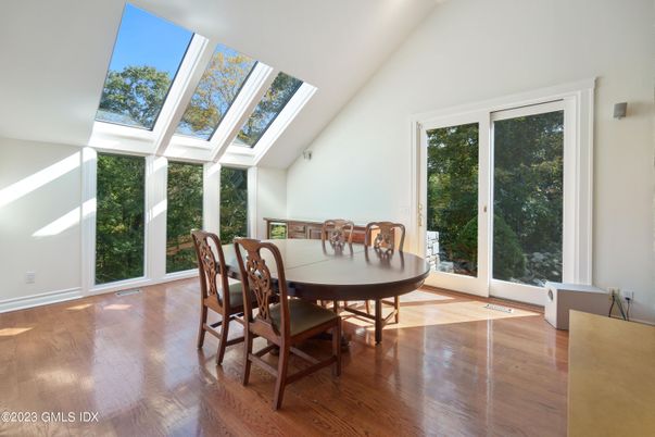 Dining room, Glass Ceilings, Interior, Sun Room, Wood Texture Flooring