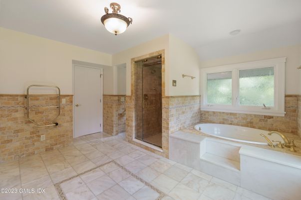 Bathroom, Glass Shower, Interior, Stone Walls