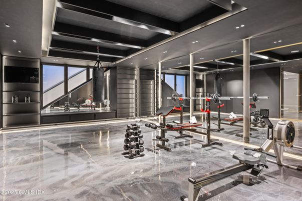 Fitness Equipment, Gym, Interior, Recessed Lighting