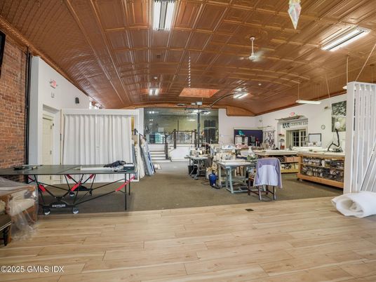 Home Office, Interior, Stone Walls, Wood Texture Flooring