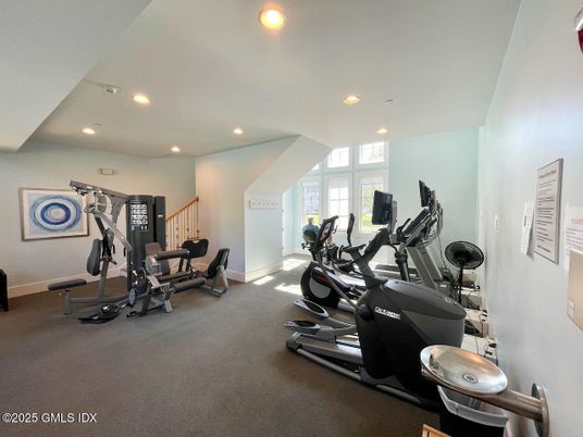 Fitness Equipment, Gym, Interior, Recessed Lighting