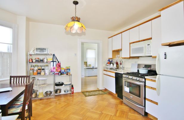 Dining room, Interior, Kitchen, Pendant Lights, Wood Texture Flooring