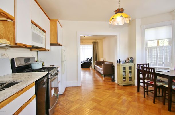 Dining room, Interior, Kitchen, Pendant Lights, Wood Texture Flooring
