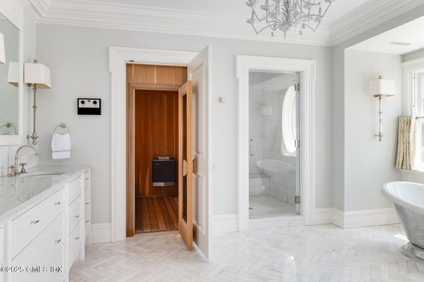 Bathroom, Interior, Marble, Sauna Room