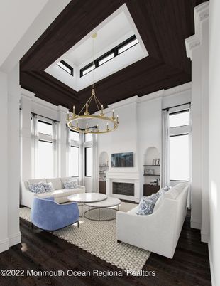 Chandelier, Fireplace, Interior, Living room, Pendant Lights, Wood Texture Flooring