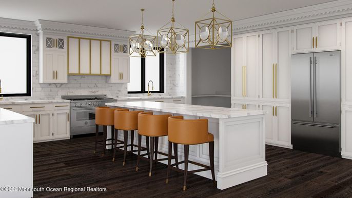 Chandelier, Interior, Kitchen, Pendant Lights, Wood Texture Flooring